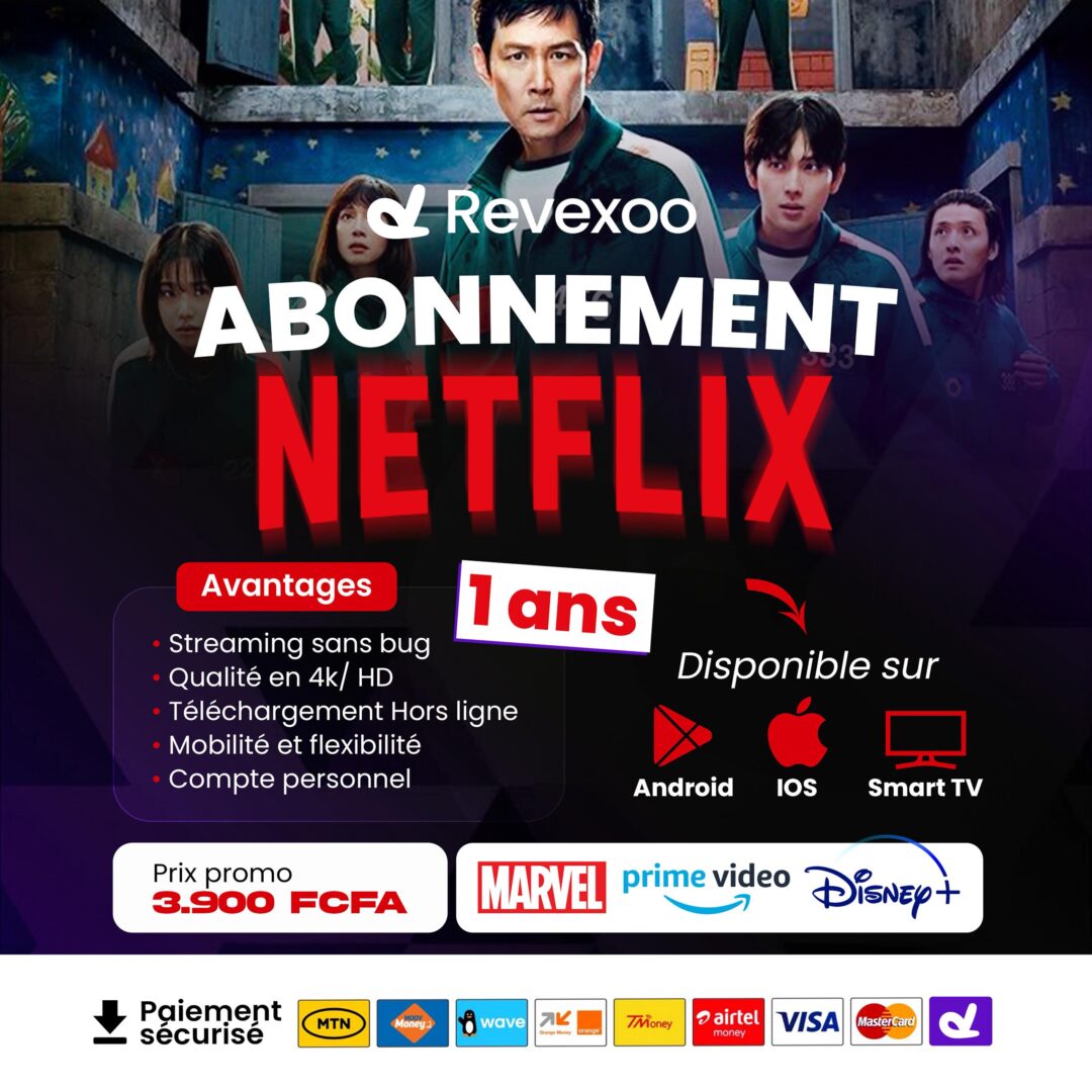 Abonnement Netflix 1 an - Prime vidéo, Disnep+, Marvel